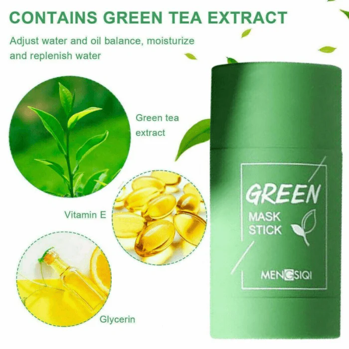 Green Tea Stick Mask with Cleansing Oil for Clearer Skin - Image 5