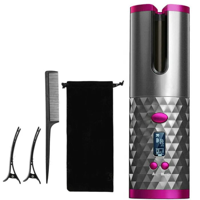 Wireless LCD Ceramic Auto Rotating Hair Curler - Image 8