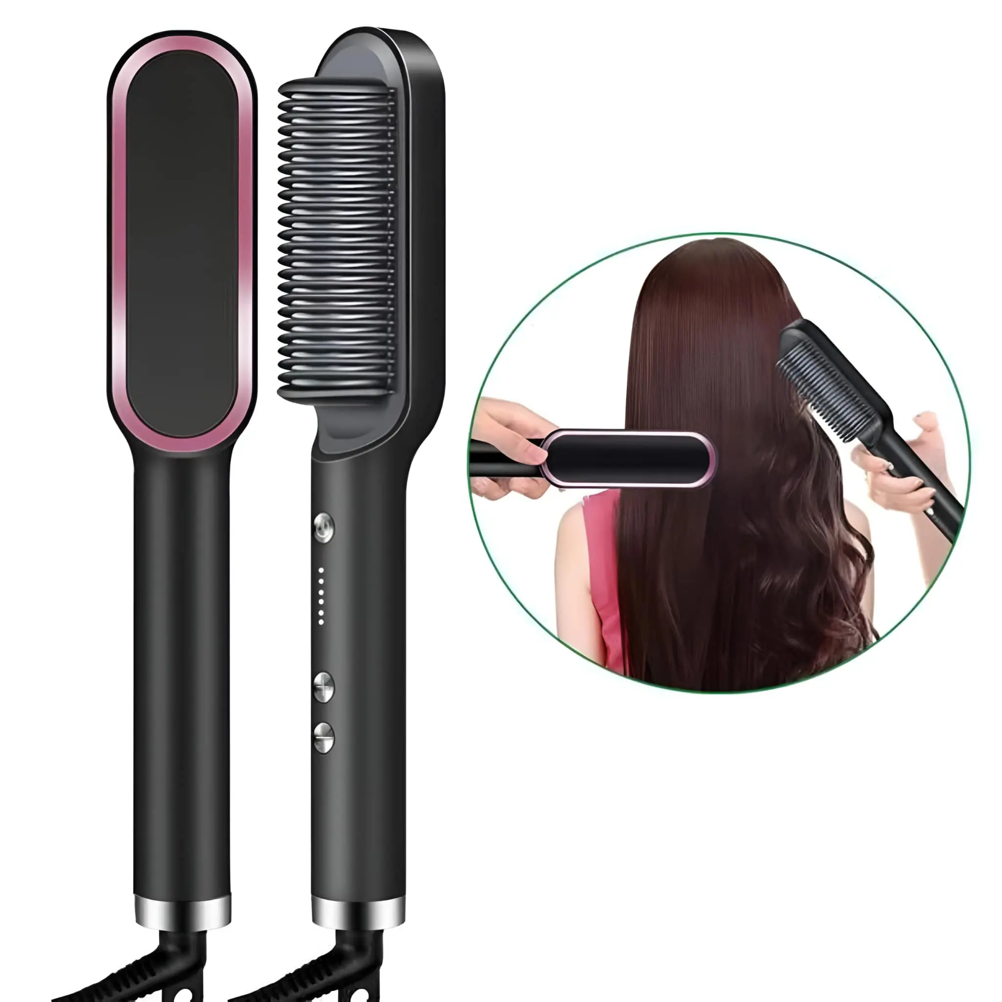 Hair Straightener Brush And Iron Comb - Image 8