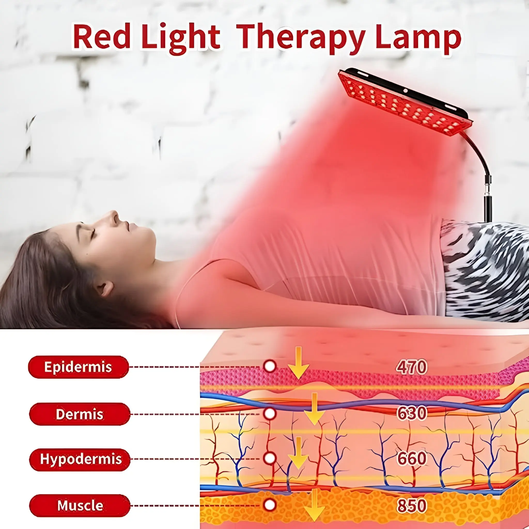 Red Light Therapy Lamp with Stand - Image 4