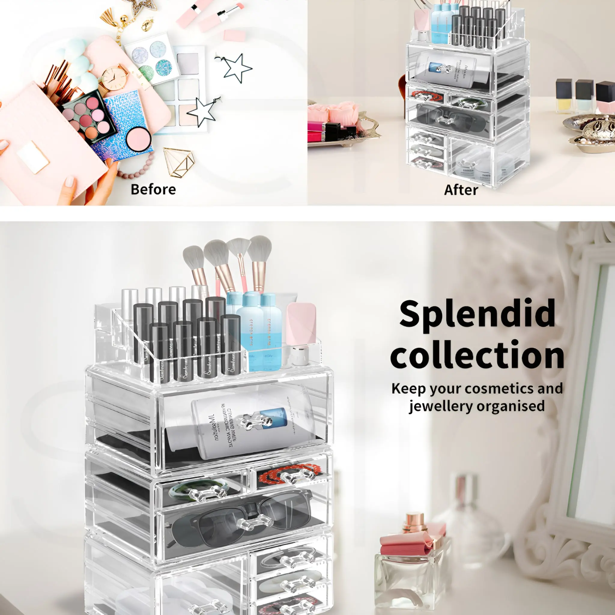 Acrylic Beauty Box Makeup And Jewellery Organiser - Image 13