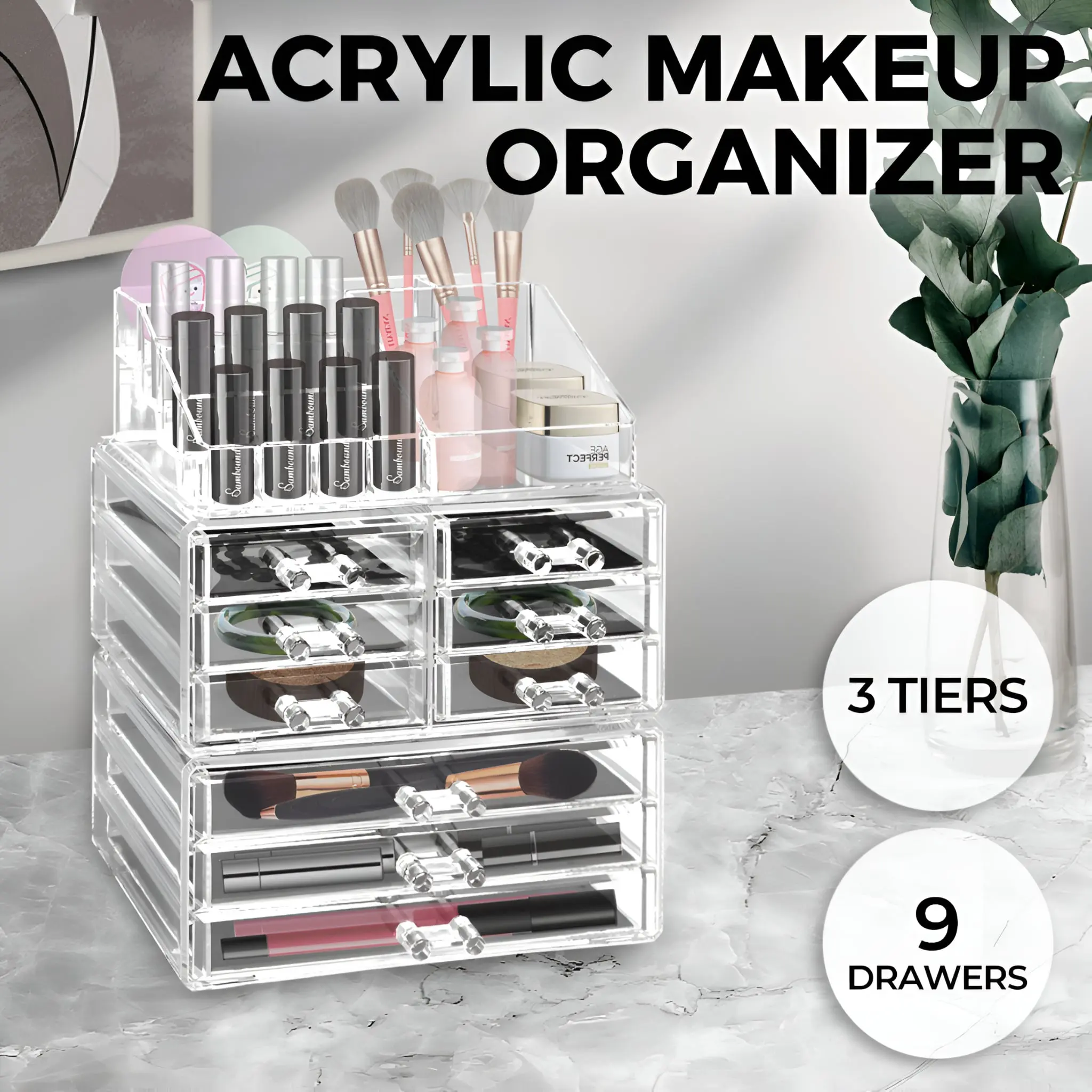 Acrylic Beauty Box Makeup And Jewellery Organiser - Image 15