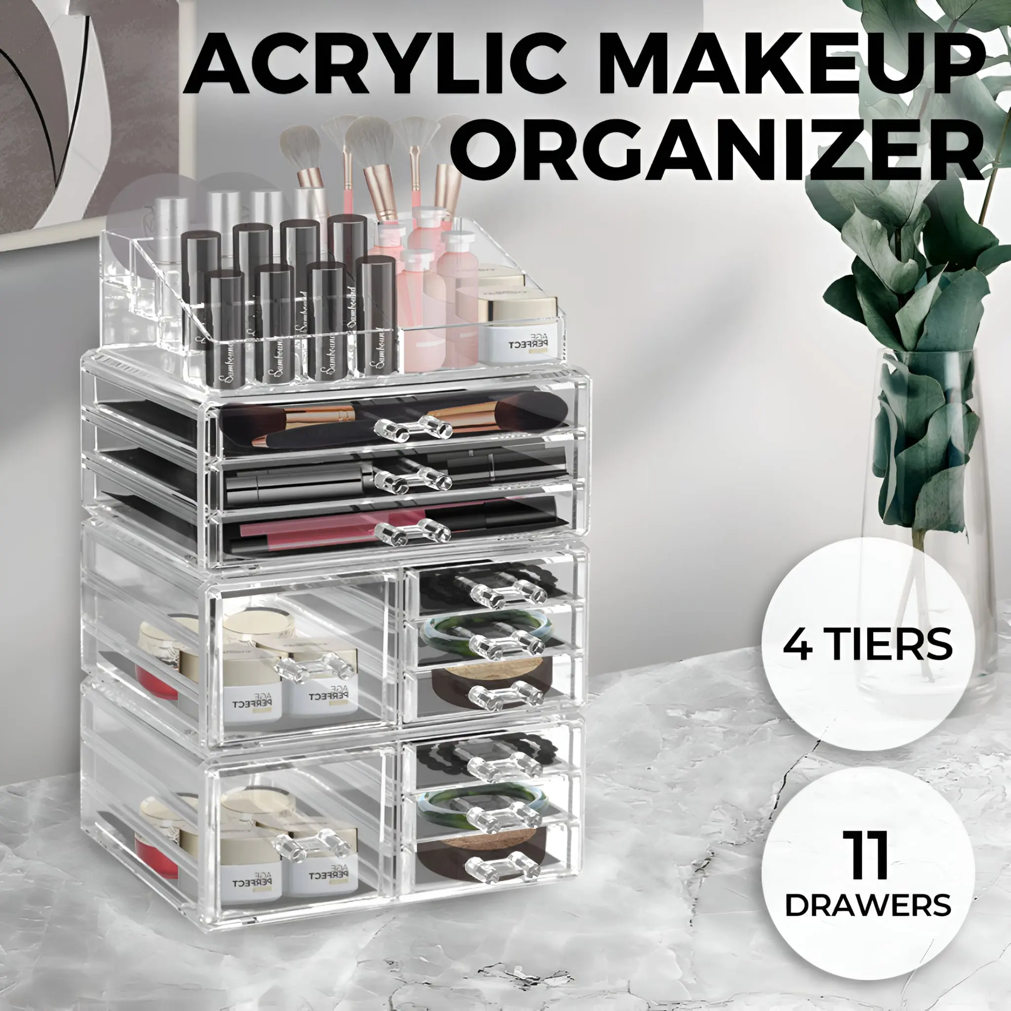 Acrylic Beauty Box Makeup And Jewellery Organiser - Image 18