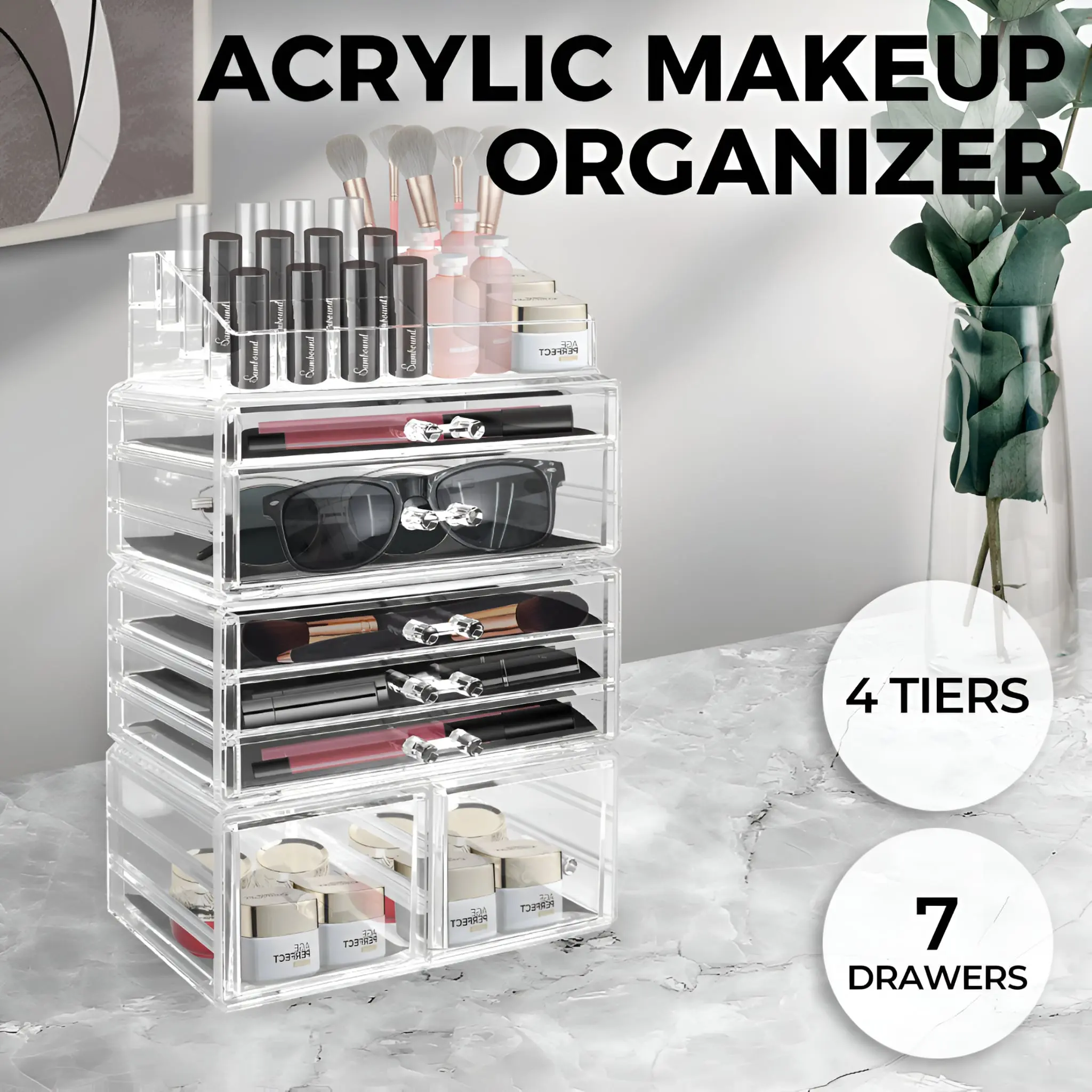 Acrylic Beauty Box Makeup And Jewellery Organiser - Image 19