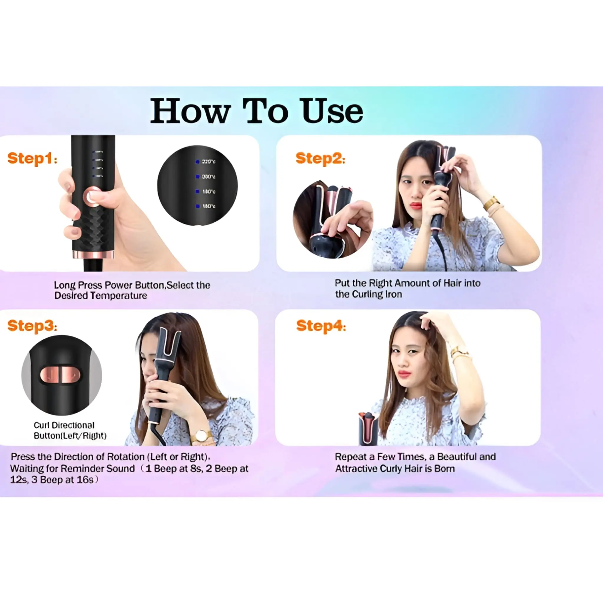 Auto Rotating Electric Hair Curler with Ceramic Technology - Image 8