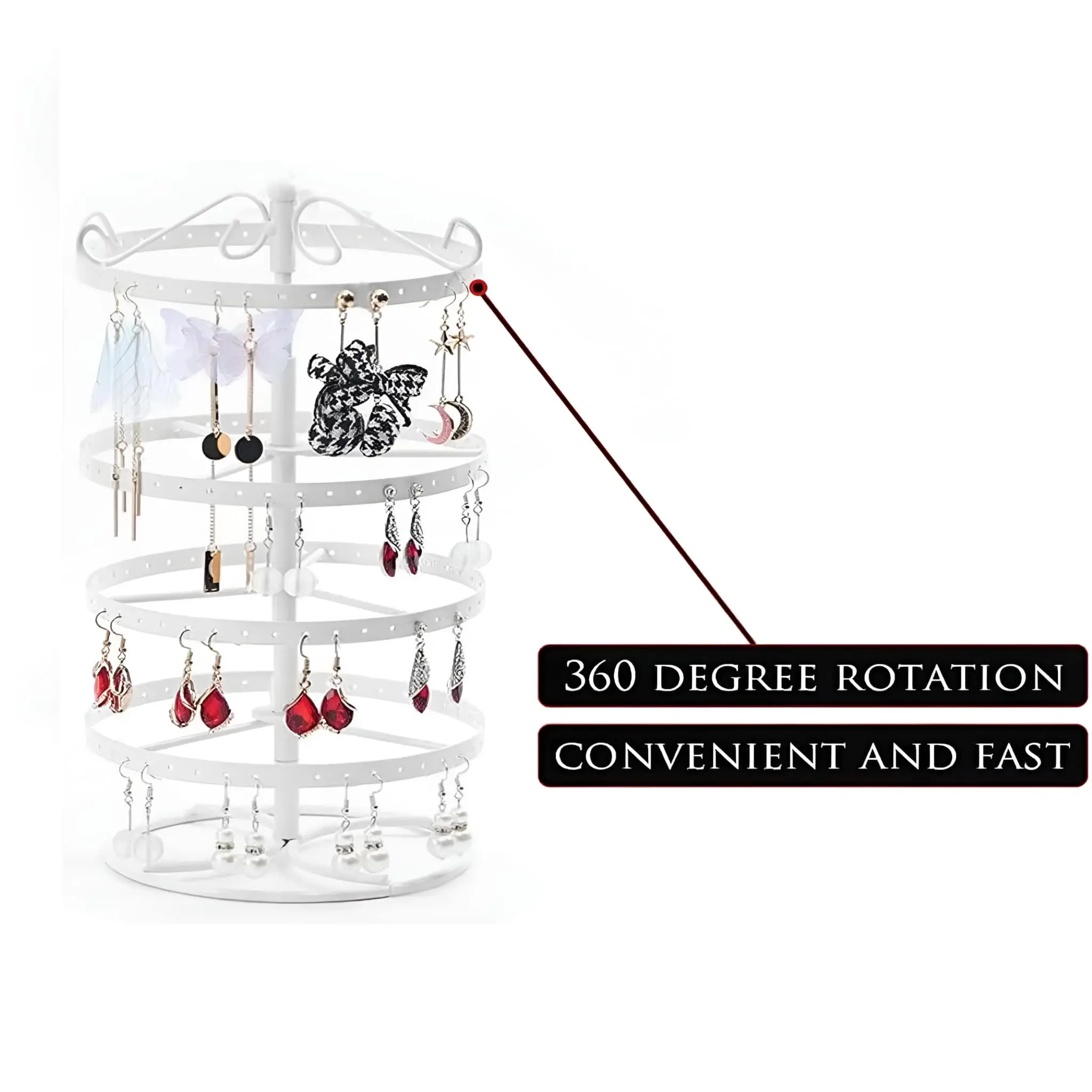 4 Tier Metal Earring Holder Stand - Image 5