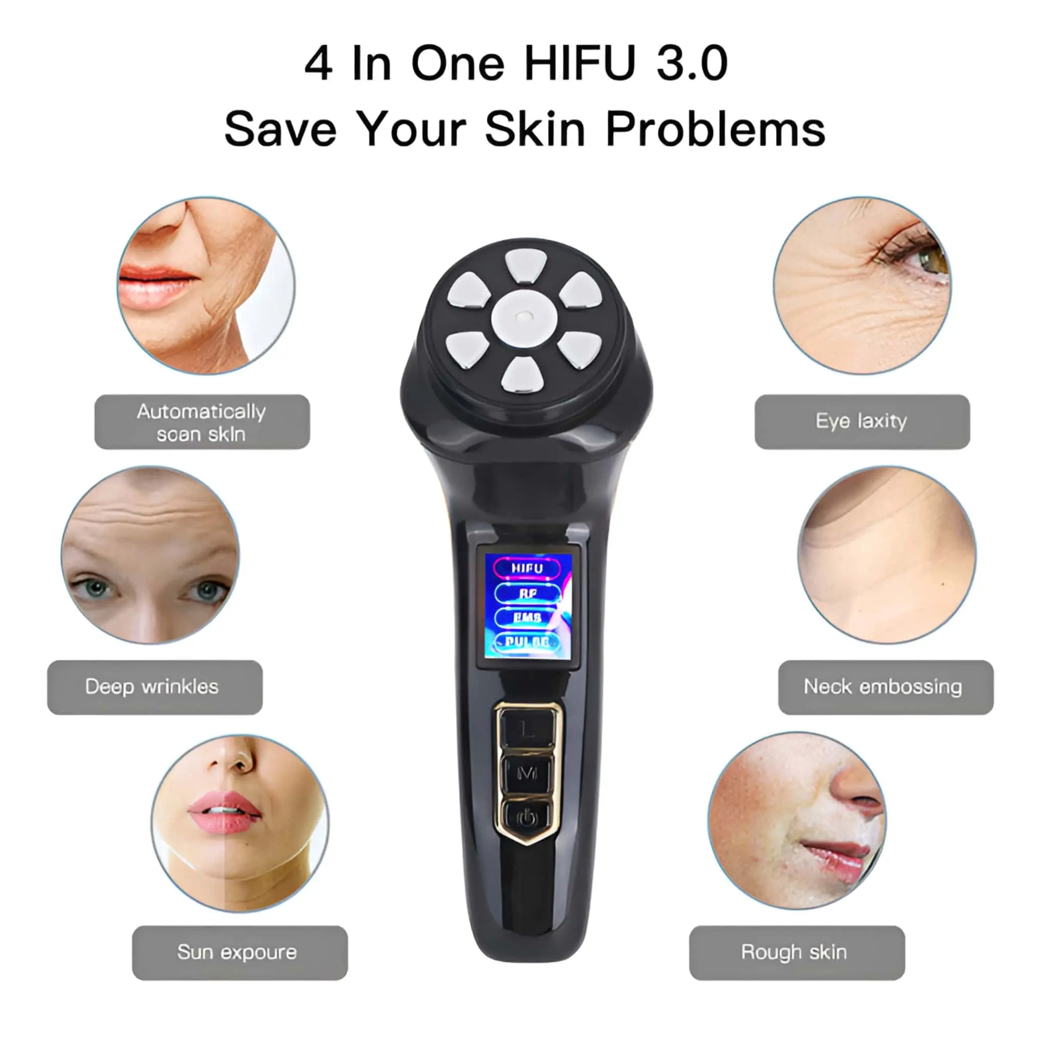 Mini Portable HIFU RF Ultrasonic Anti-Wrinkle Face Lifting Device - Image 3