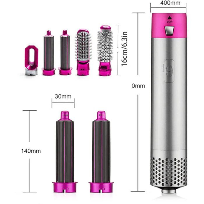 5-in-1 Professional Air Wrap Hair Dryer Styler Curler Straightener Hot Air Brush - Image 6