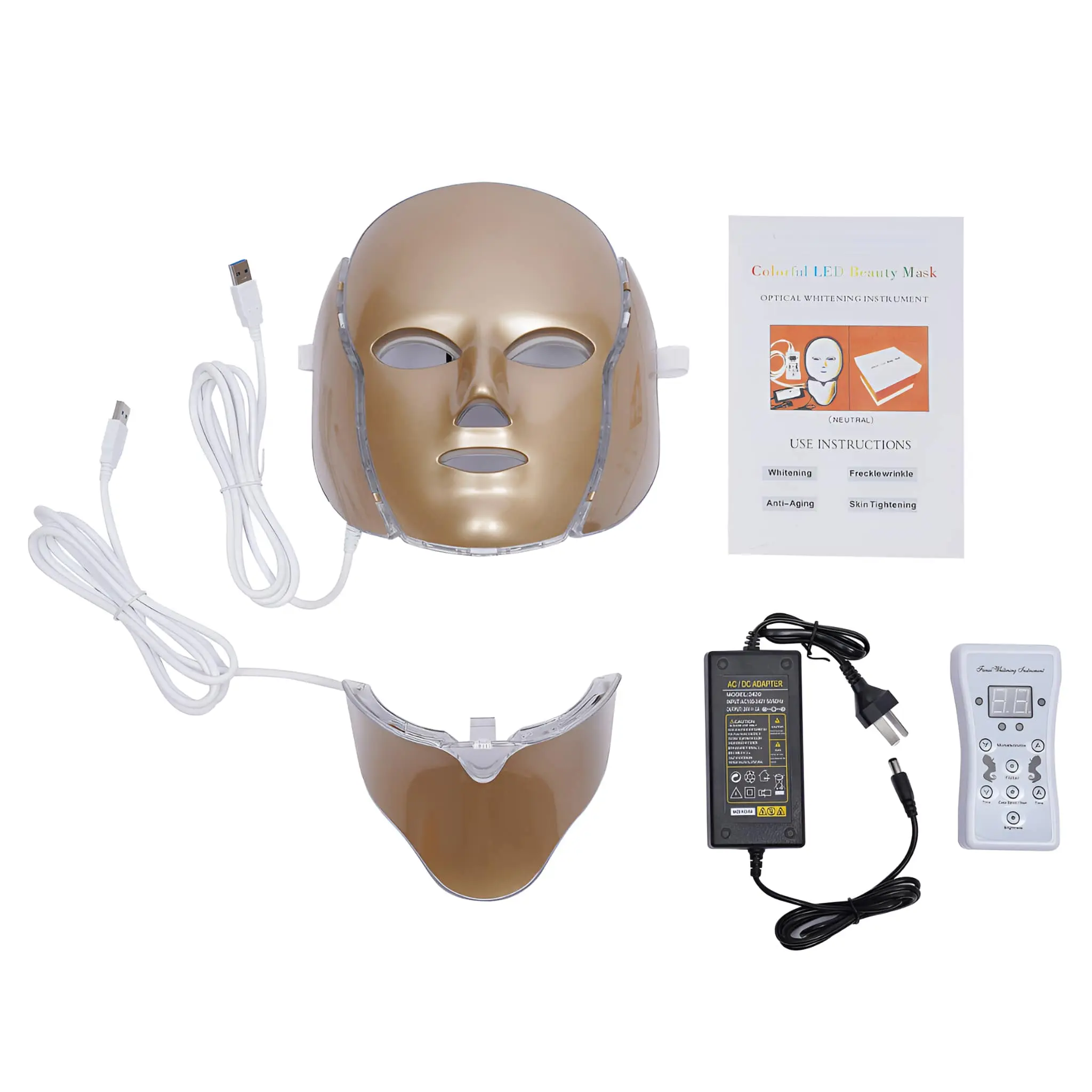7 Colour LED Photon Facial Mask with Neck Therapy - Image 6