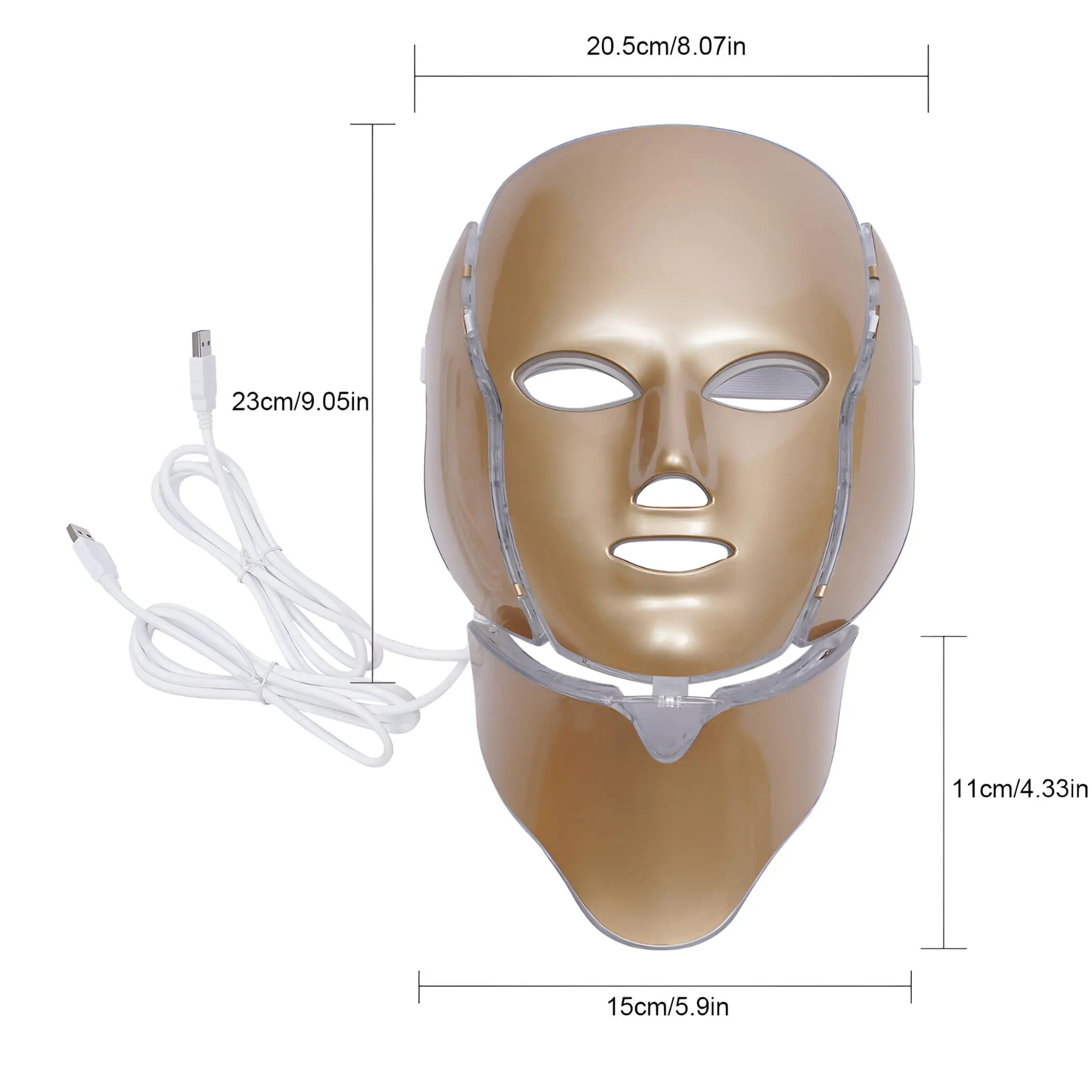 7 Colour LED Photon Facial Mask with Neck Therapy - Image 8
