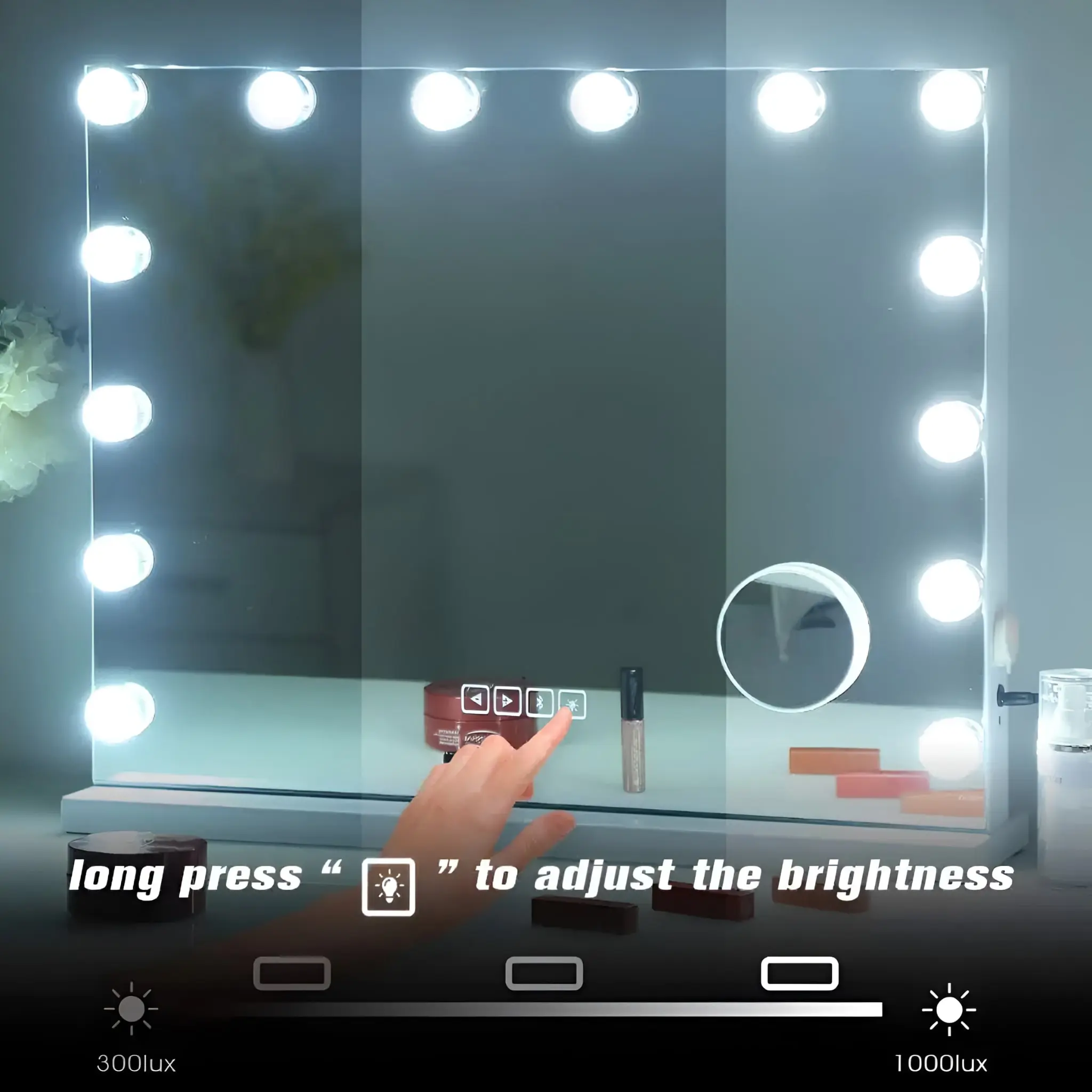 Magnifying Double-Sided Makeup Mirror - Image 3