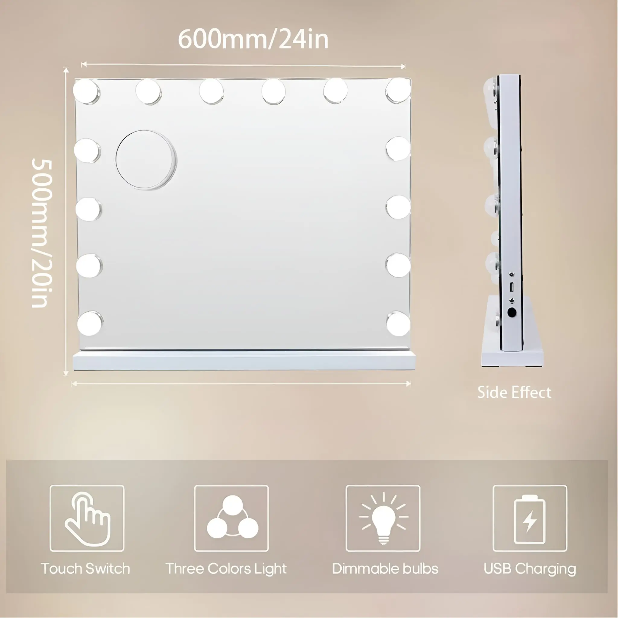 Magnifying Double-Sided Makeup Mirror - Image 4