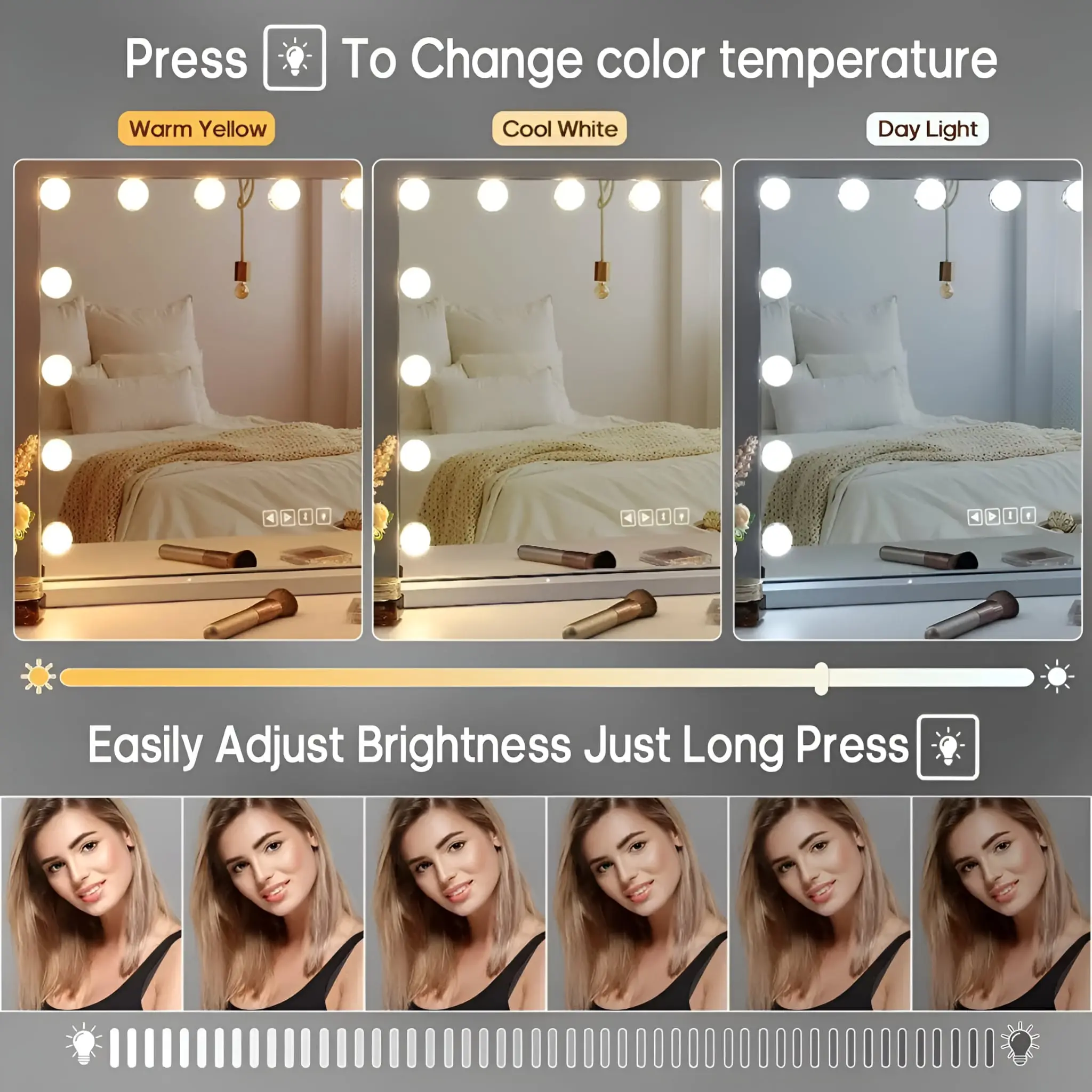 Magnifying Double-Sided Makeup Mirror - Image 5