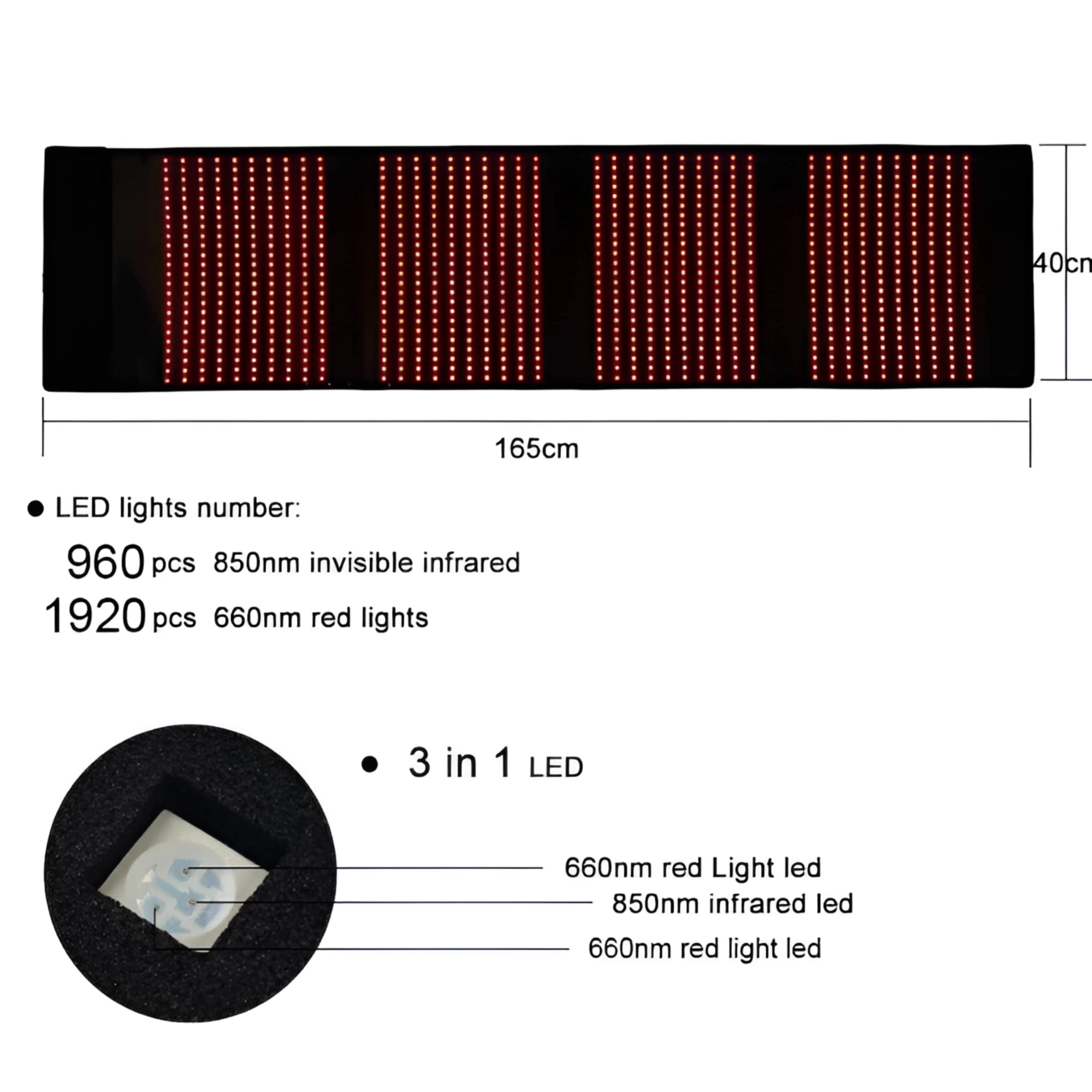 Red Light Therapy Mat with 960 LED Light - Image 7