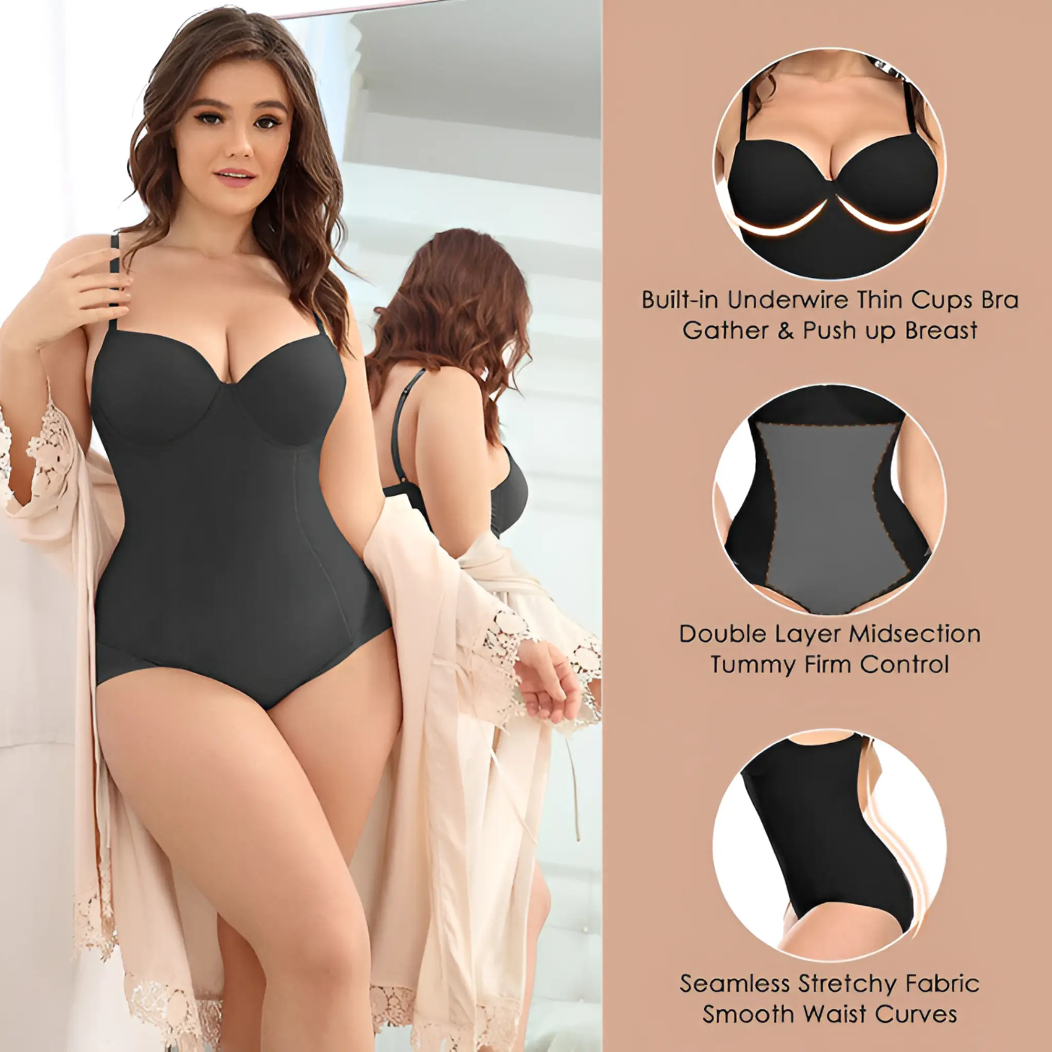Full Body Slimming Bodysuit Women's Shapewear - Image 3