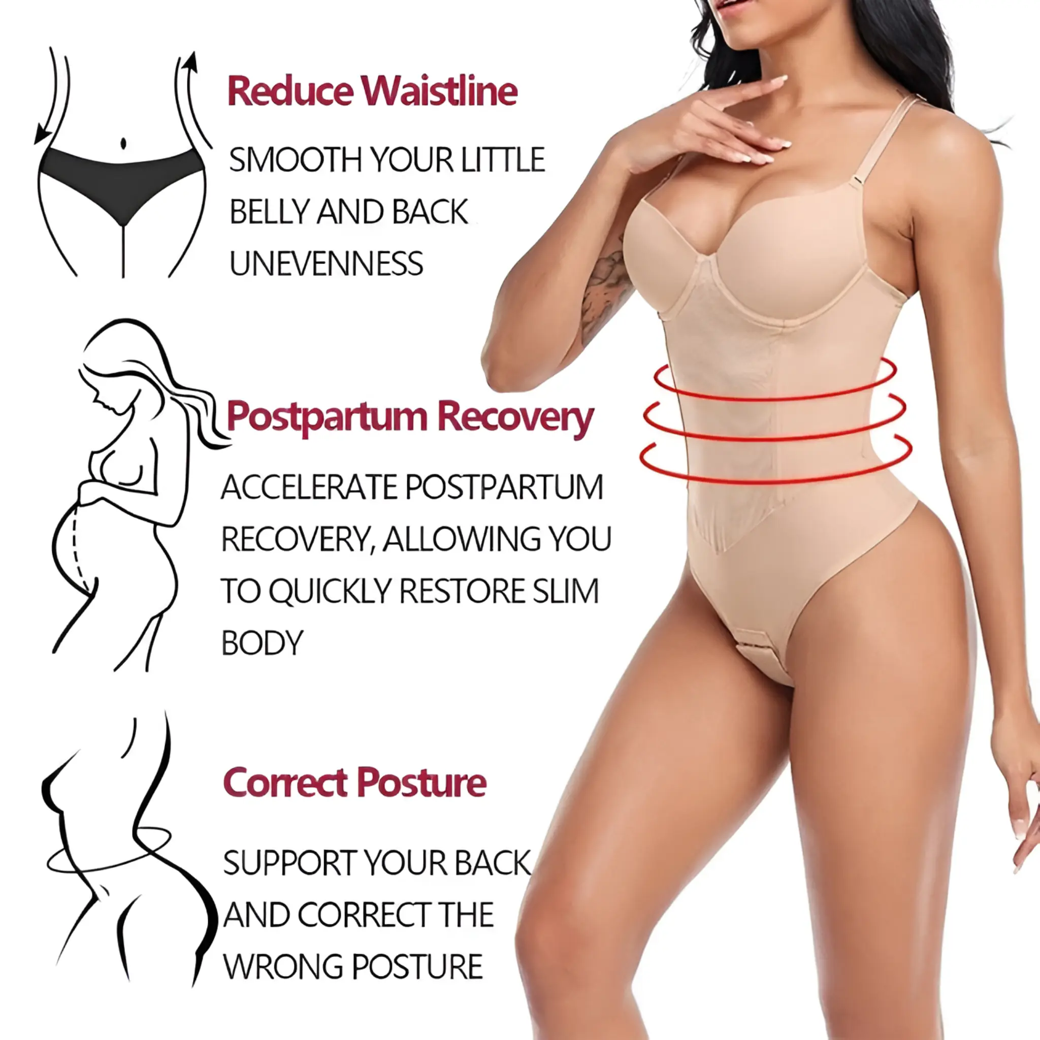 Full Body Slimming Bodysuit Women's Shapewear - Image 5