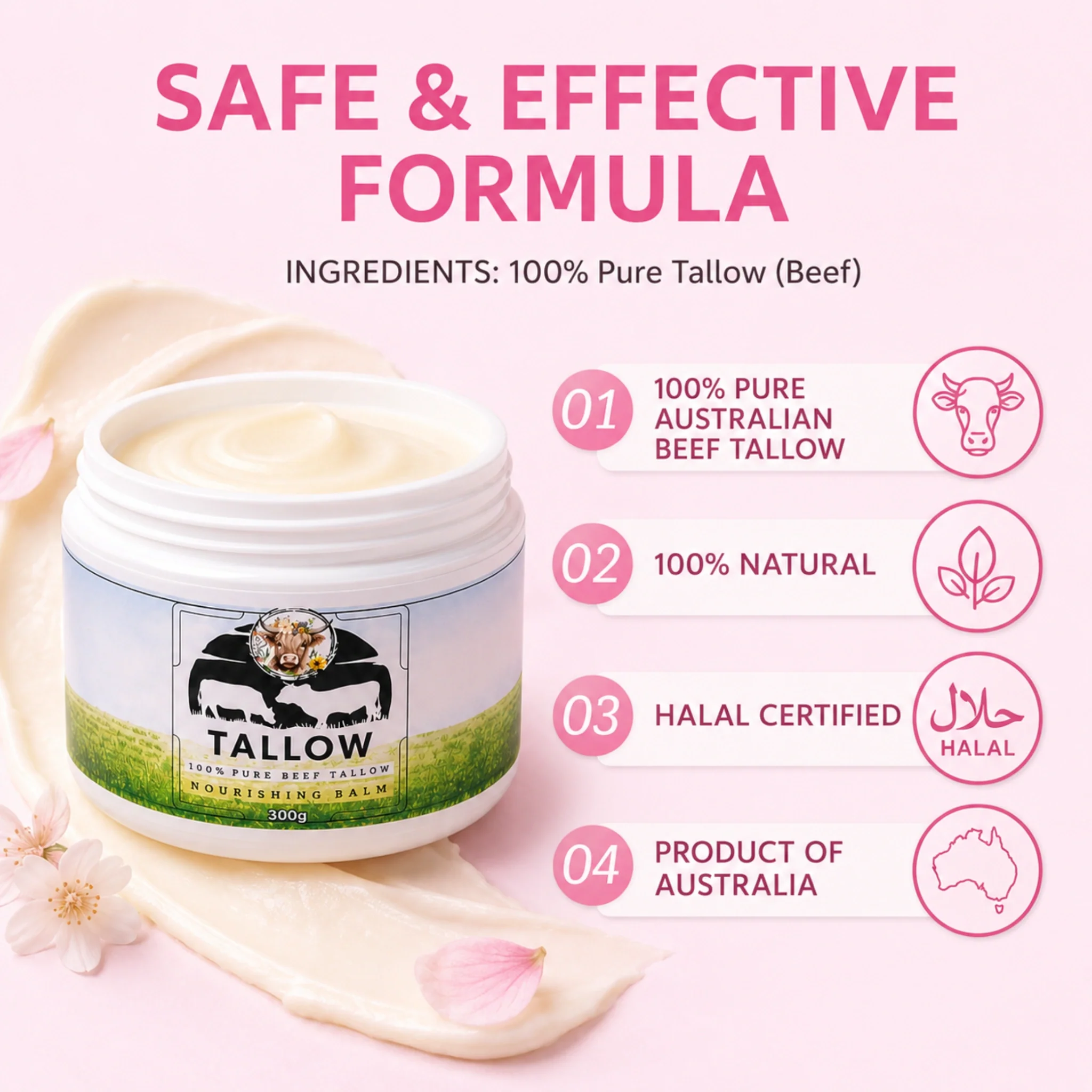 GlowTallow™ Moisturising  Pure Tallow Balm - Image 4