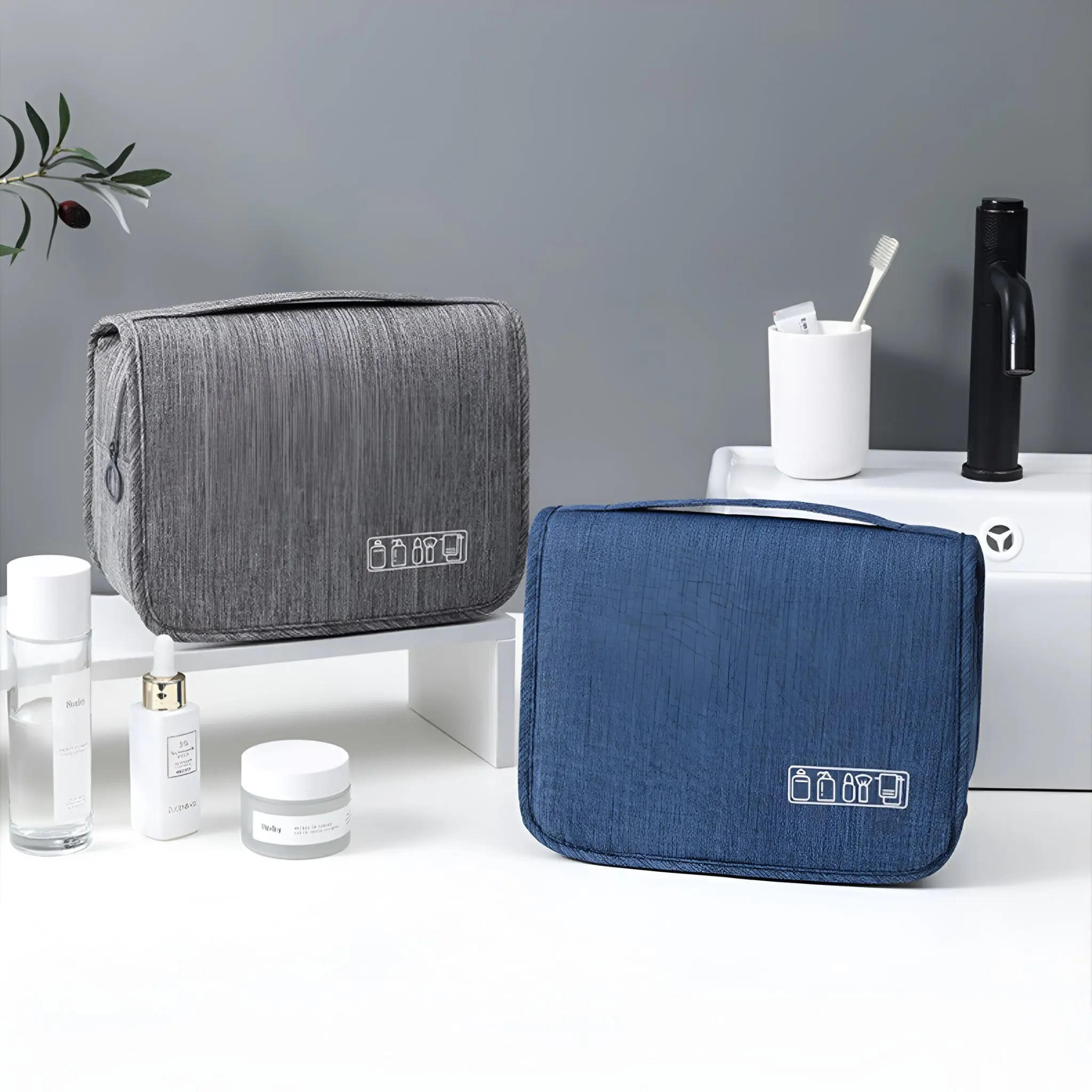 Compact Travel Cosmetic Bag - Image 9
